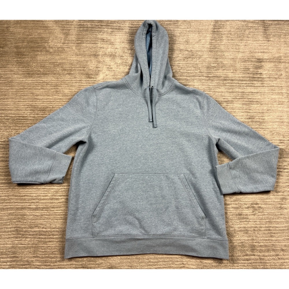 Tek Gear Sweatshirt‎ Ultra Soft Fleece Hoodie Large Blue Longsleeve Cotton Blend